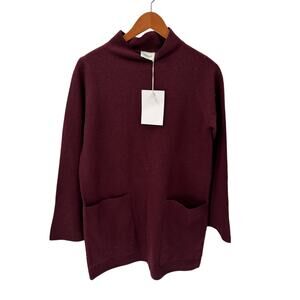 WRAP LONDON NWT 100% Wool Merlot Knit Dress // 8